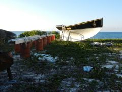 Traditional Bahamas regatta racing sailboat