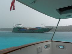 Legend II supply ship passes