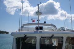 Cleared in with Customs & Immigration, cruise pennant aloft!
