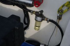 Filter inline with fuel supply