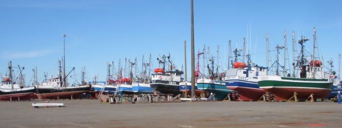 Fishing fleet boatyard