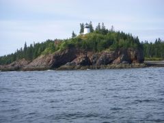 Island lighthouse Casco Bay