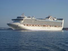 Caribbean Princess at anchor