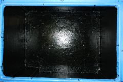 Lamination complete, gelcoated to seal