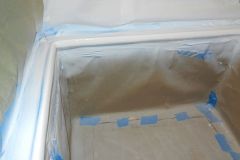 Gelcoat sprayed on