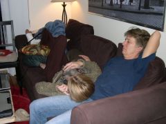 Mom, daughter & grand-dog