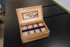 Cherry tray with Purpleheart dividers