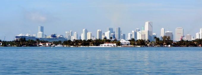 Miami skyline from Biscayne Bay