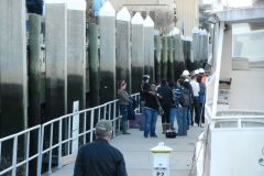 Film crew on our dock