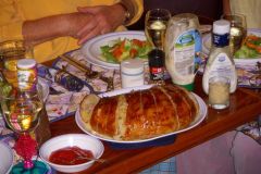 The maw, ready for serving. Mmmmm. mmmm!