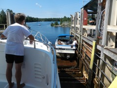 On the other side, getting wet again