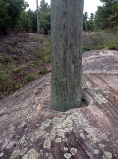 Pole in granite