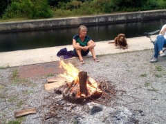 Campfire at Kirkfield Lock