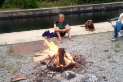 Campfire at Kirkfield Lock